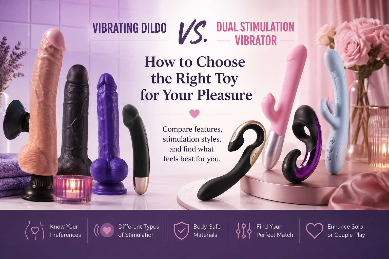How to Choose Between a Vibrating Dildo and a Dual Stimulation Vibrator